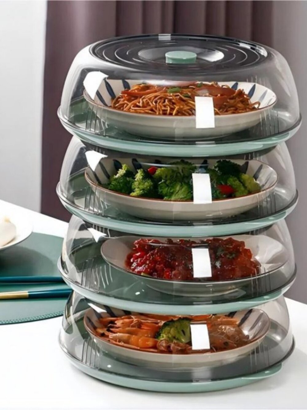 4 Pcs Long-Lasting Food Cover Rust-Proof Sturdy Plastic Storage Baking Home Tool